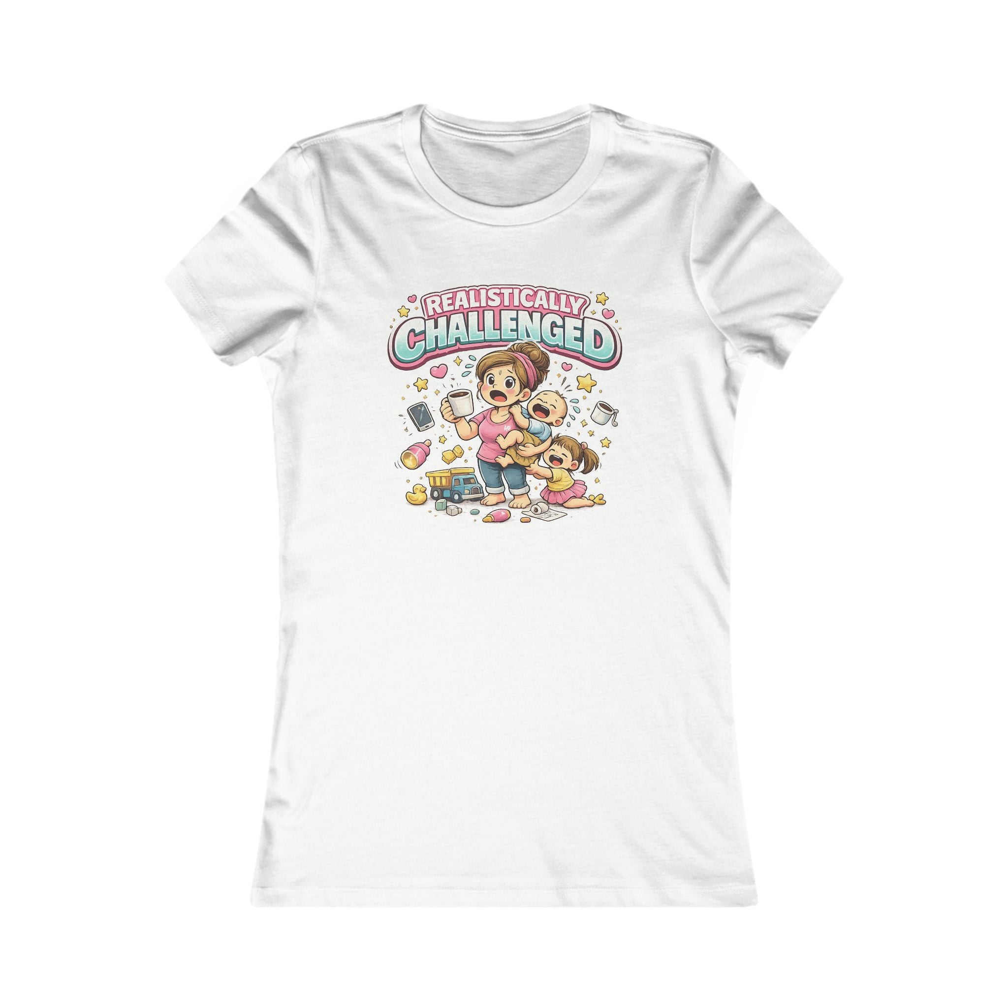 Realistically Challenged Women's Tee – Cute Mom & Kids Funny Graphic Shirt