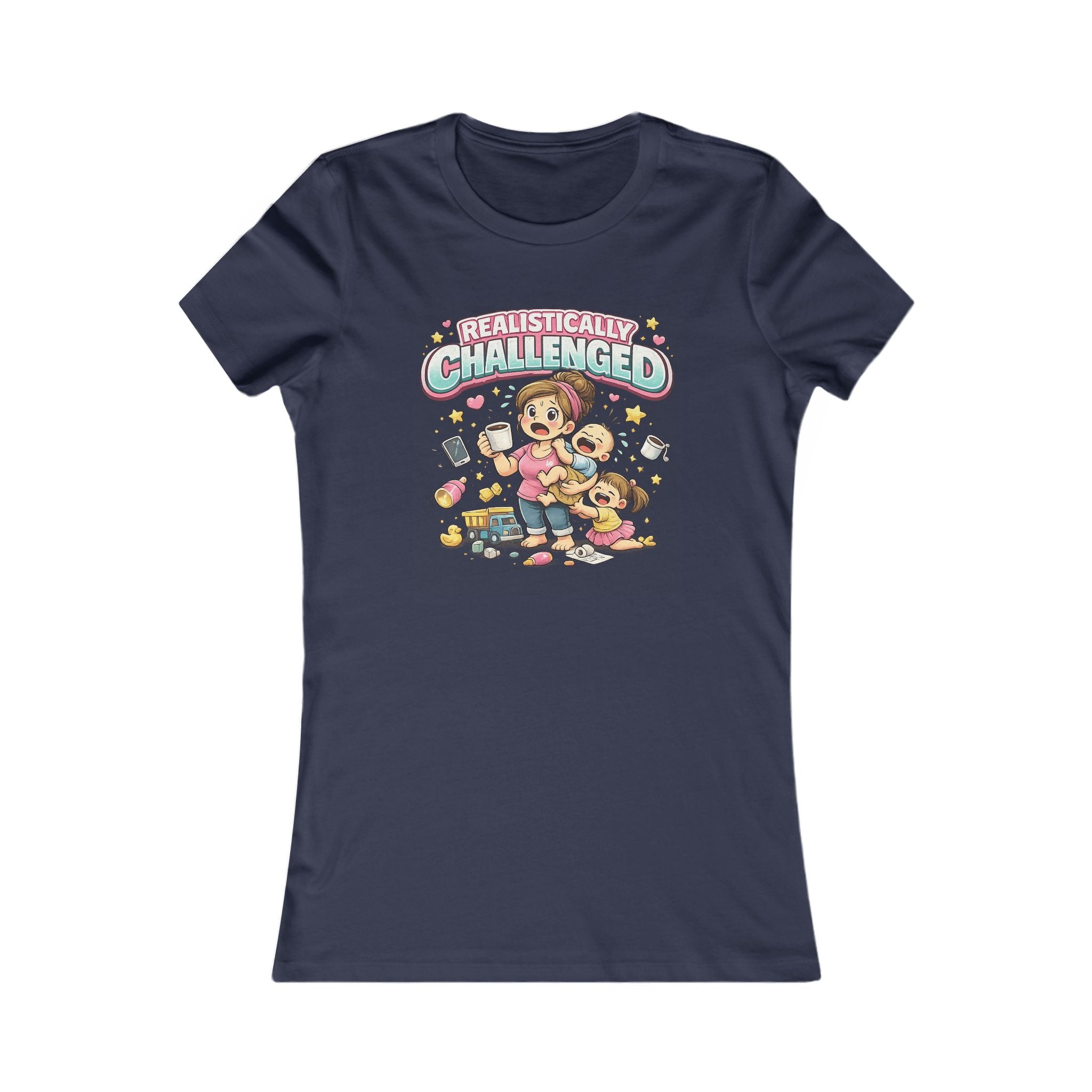 Realistically Challenged Women's Tee – Cute Mom & Kids Funny Graphic Shirt