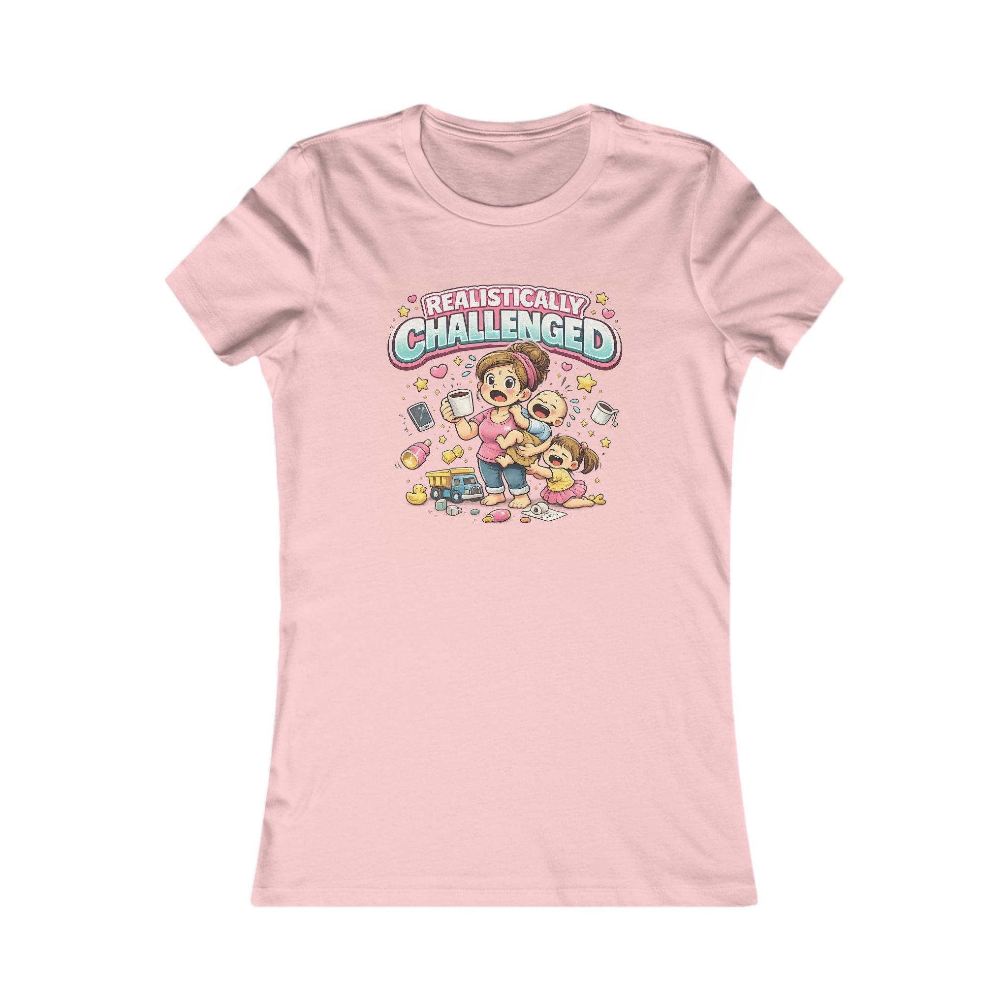 Realistically Challenged Women's Tee – Cute Mom & Kids Funny Graphic Shirt