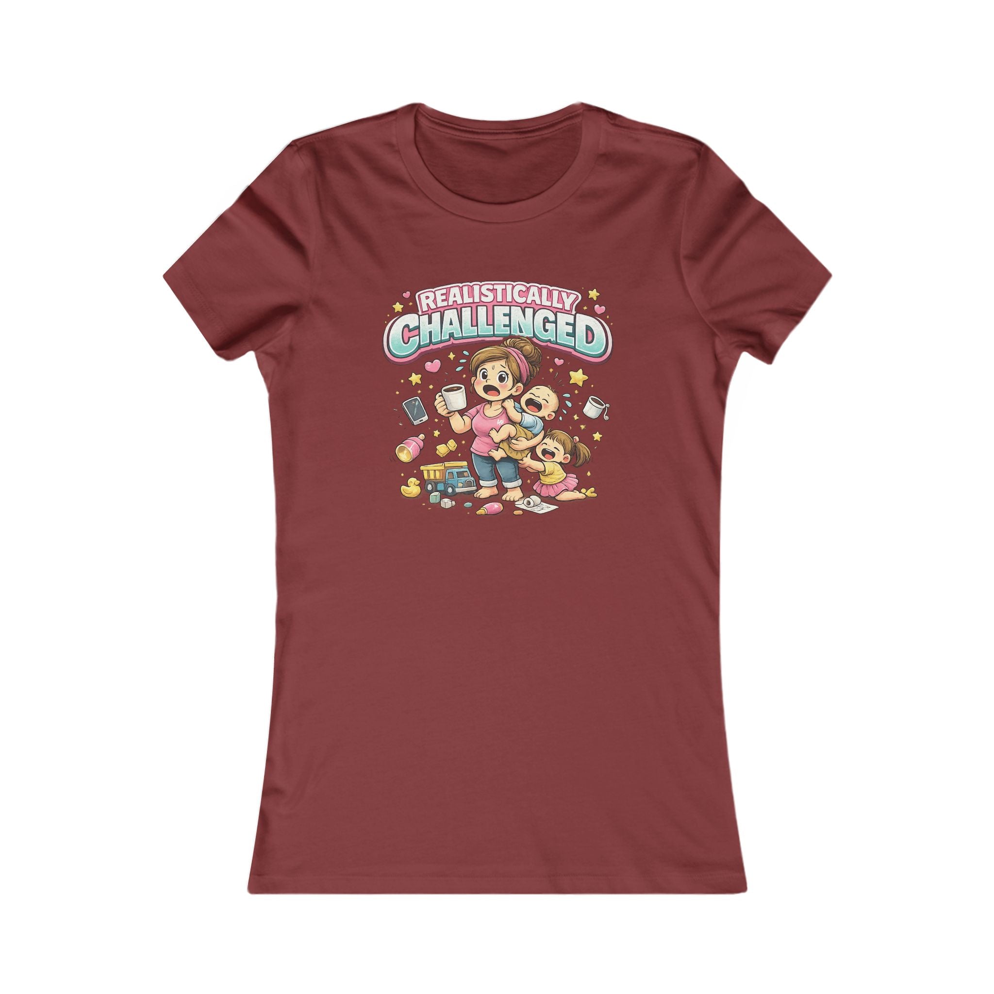 Realistically Challenged Women's Tee – Cute Mom & Kids Funny Graphic Shirt