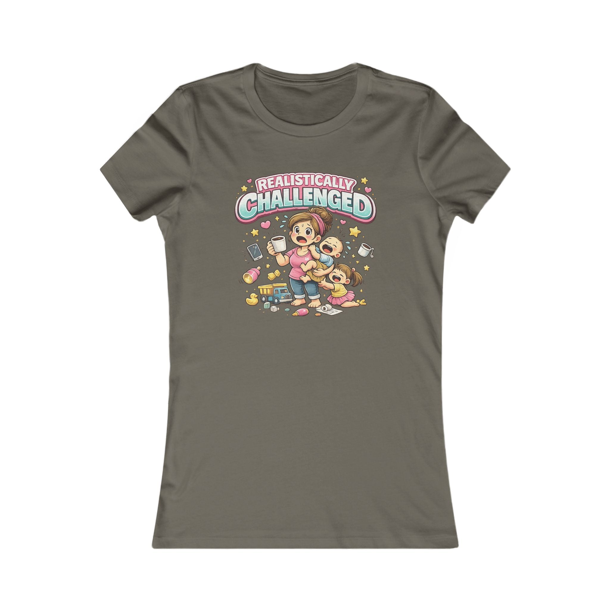 Realistically Challenged Women's Tee – Cute Mom & Kids Funny Graphic Shirt