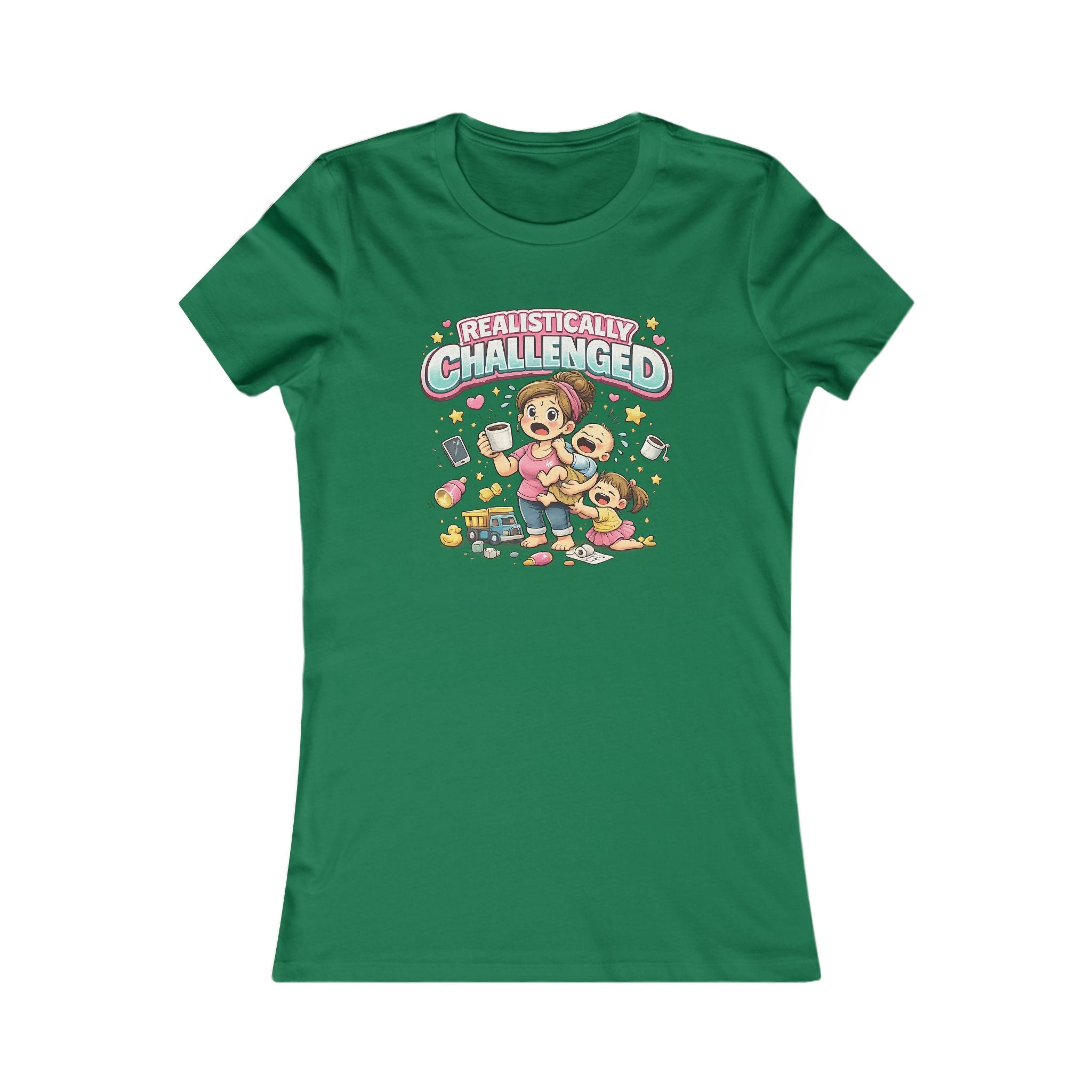 Realistically Challenged Women's Tee – Cute Mom & Kids Funny Graphic Shirt