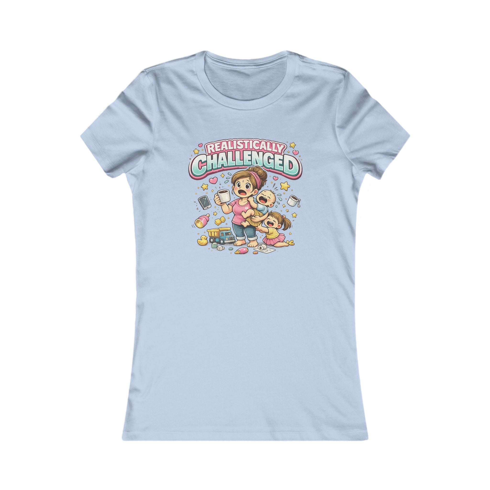 Realistically Challenged Women's Tee – Cute Mom & Kids Funny Graphic Shirt