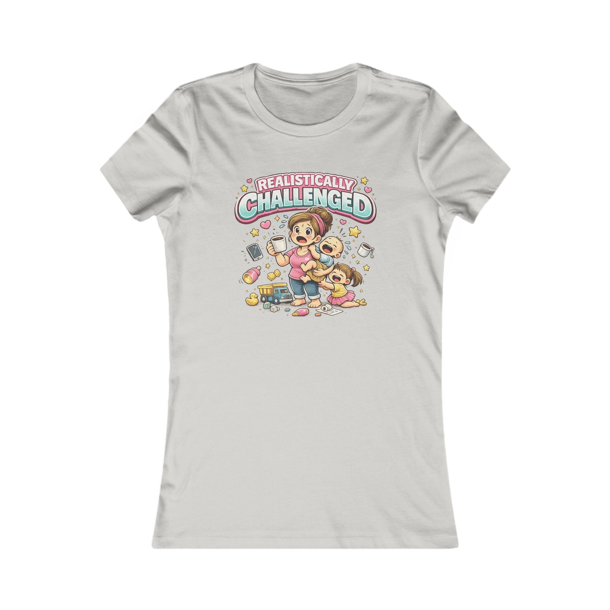 Realistically Challenged Women's Tee – Cute Mom & Kids Funny Graphic Shirt
