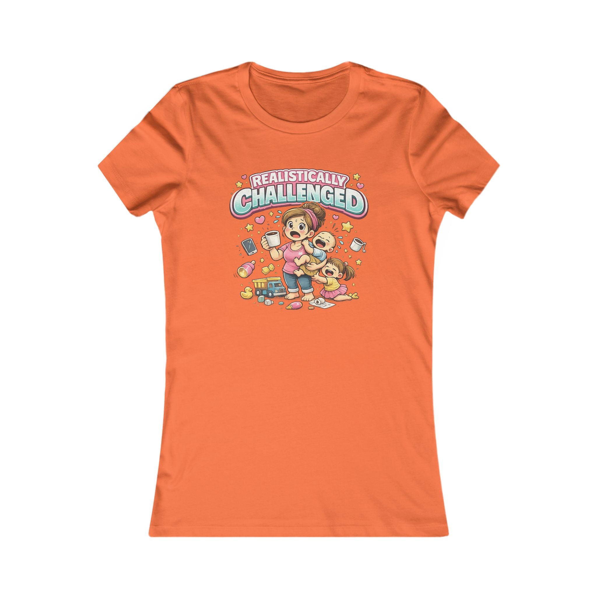Realistically Challenged Women's Tee – Cute Mom & Kids Funny Graphic Shirt