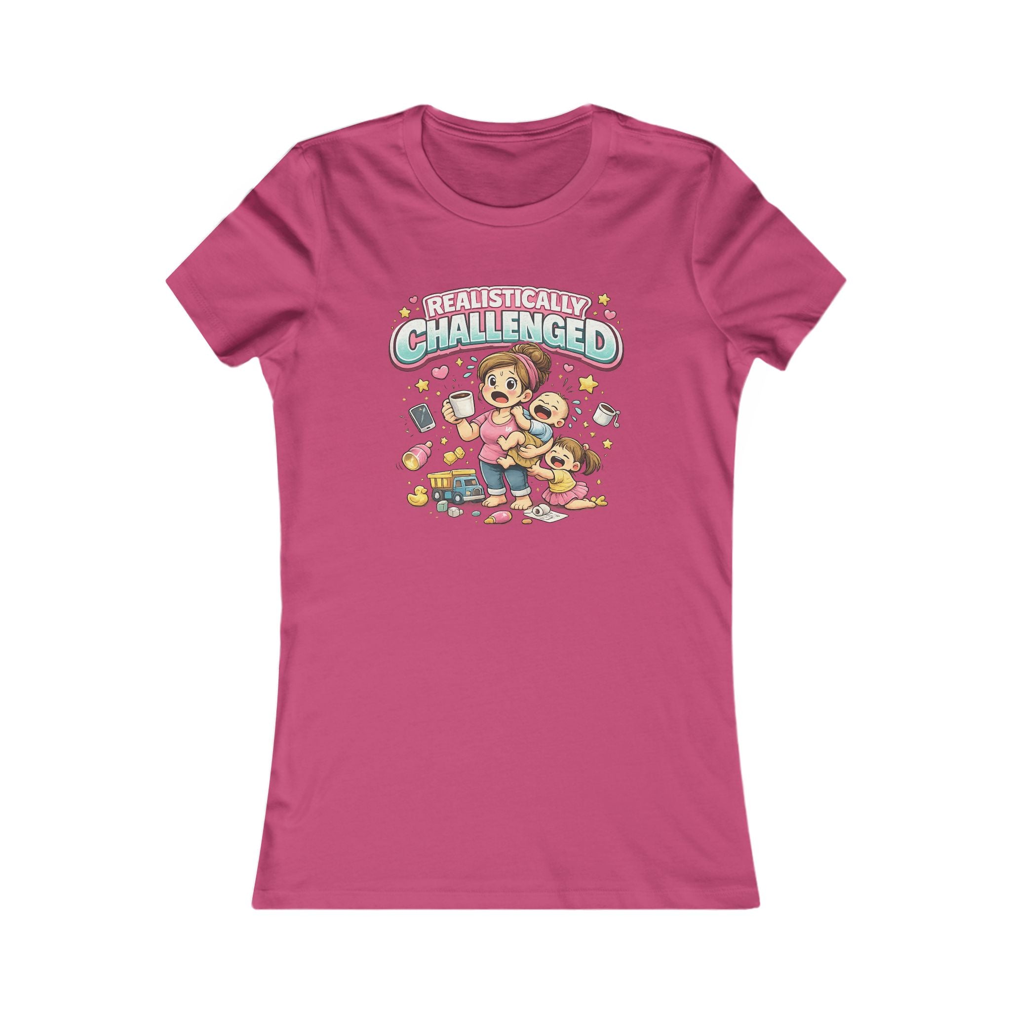Realistically Challenged Women's Tee – Cute Mom & Kids Funny Graphic Shirt