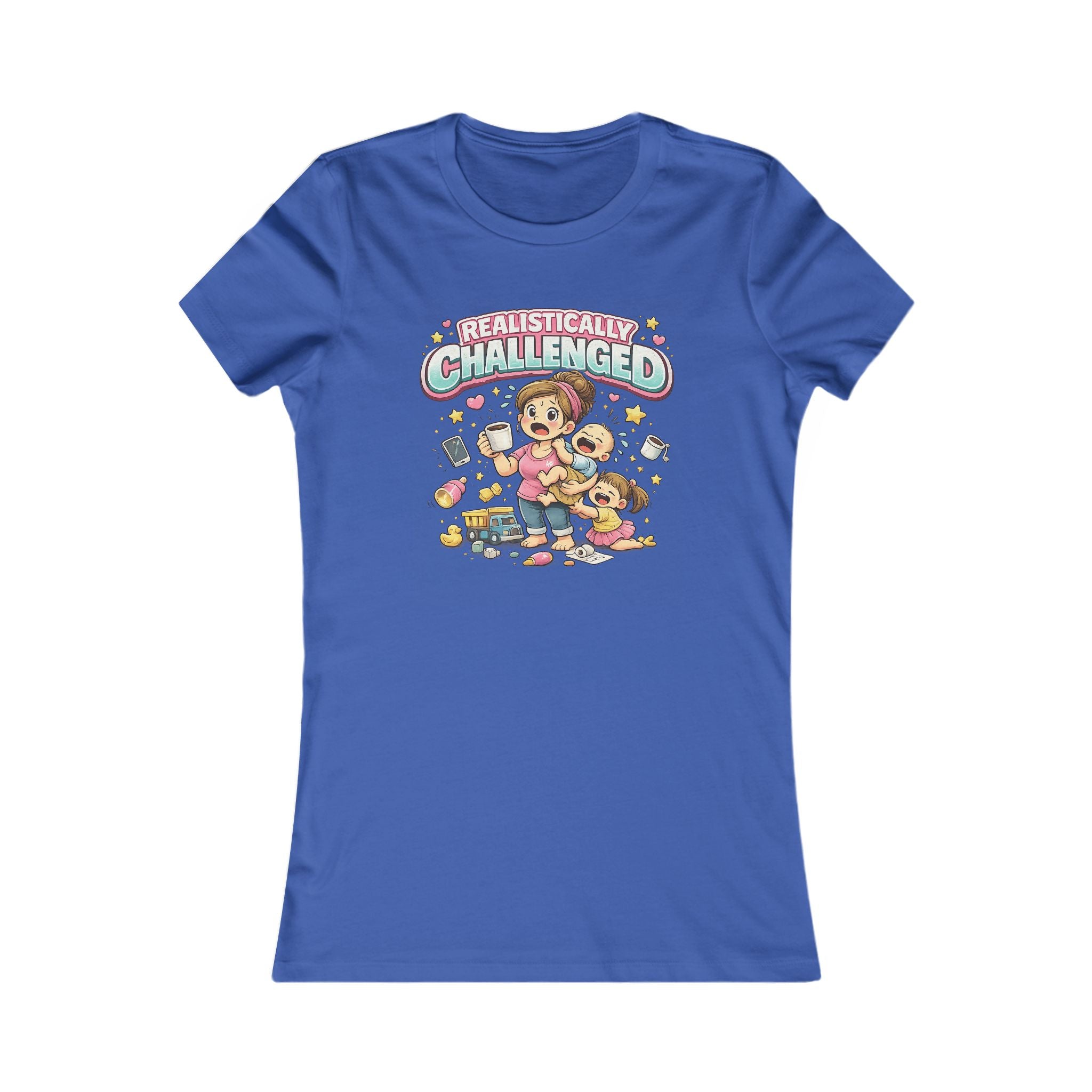 Realistically Challenged Women's Tee – Cute Mom & Kids Funny Graphic Shirt