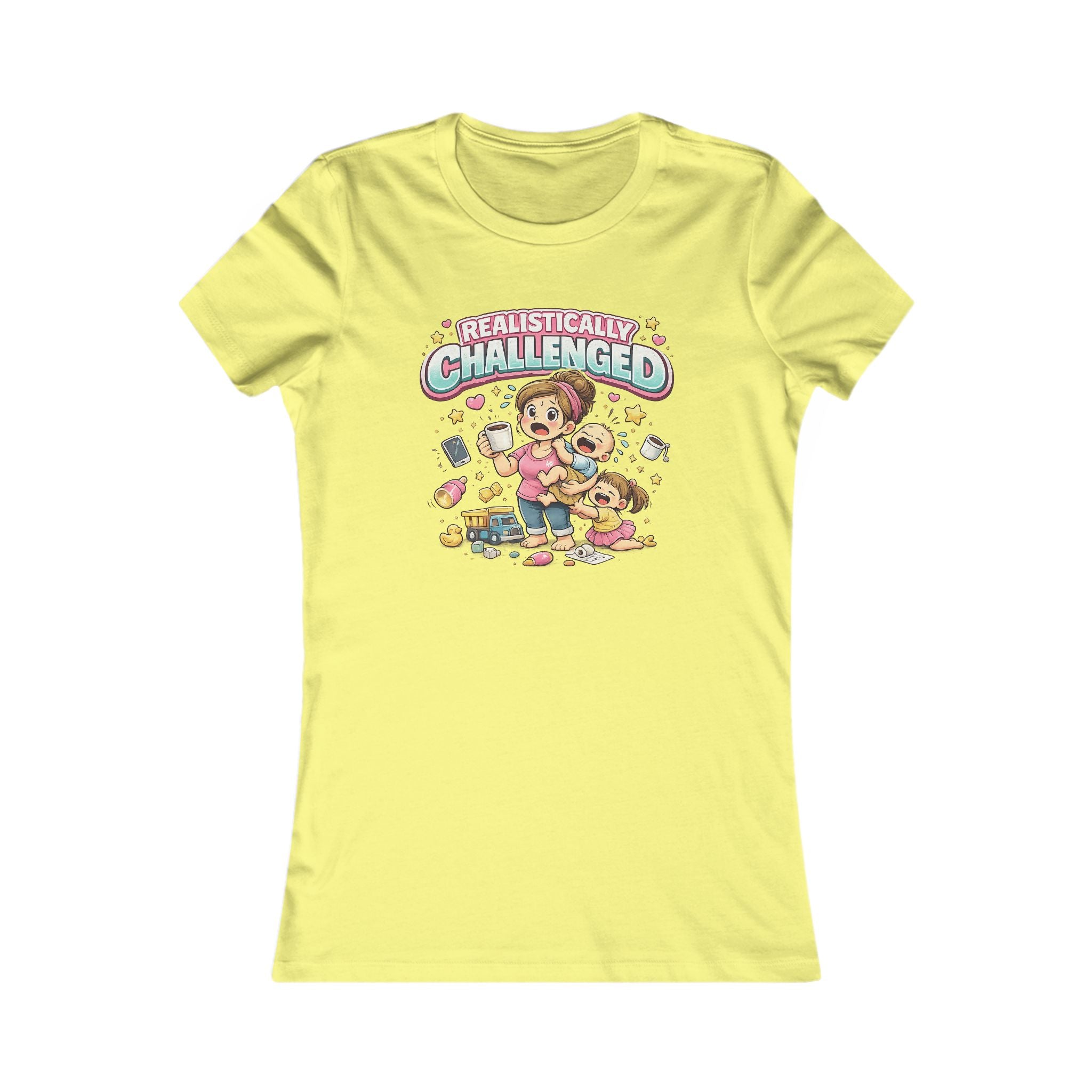 Realistically Challenged Women's Tee – Cute Mom & Kids Funny Graphic Shirt