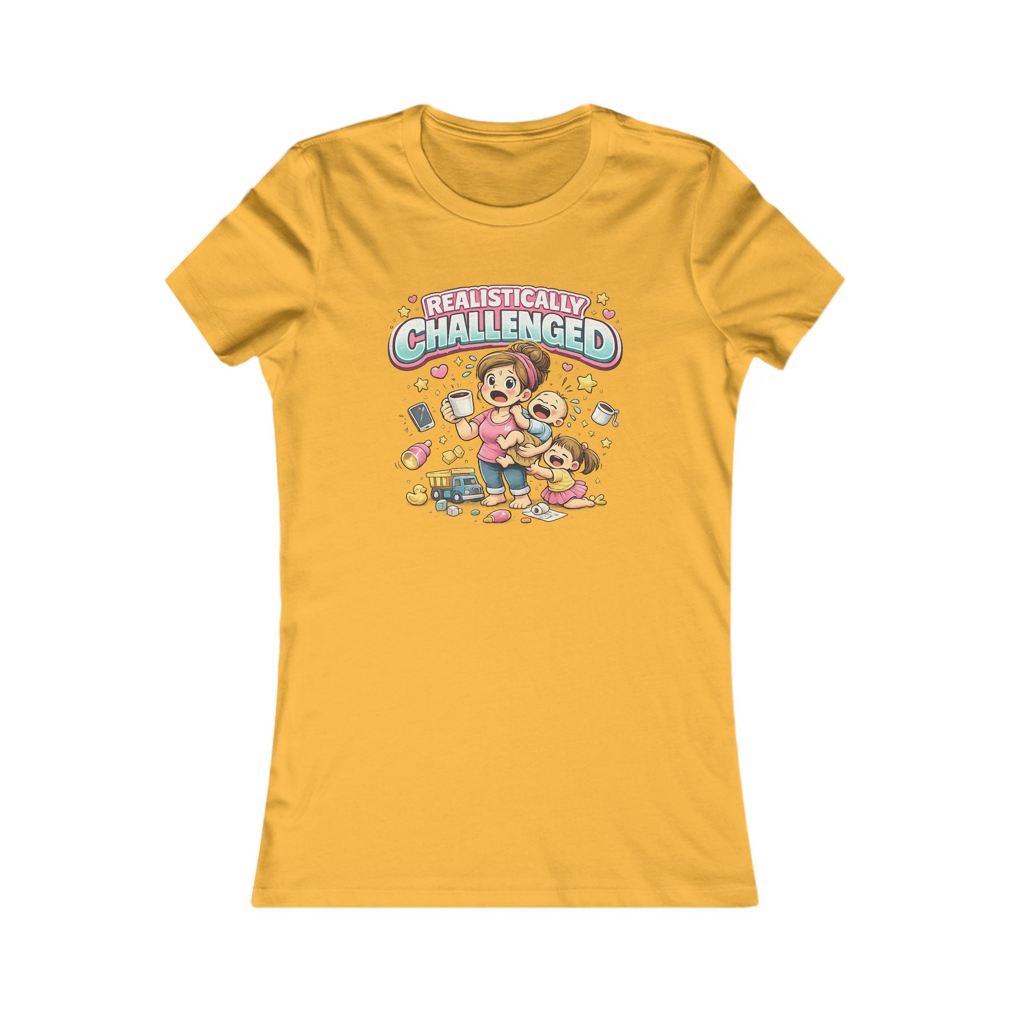 Realistically Challenged Women's Tee – Cute Mom & Kids Funny Graphic Shirt