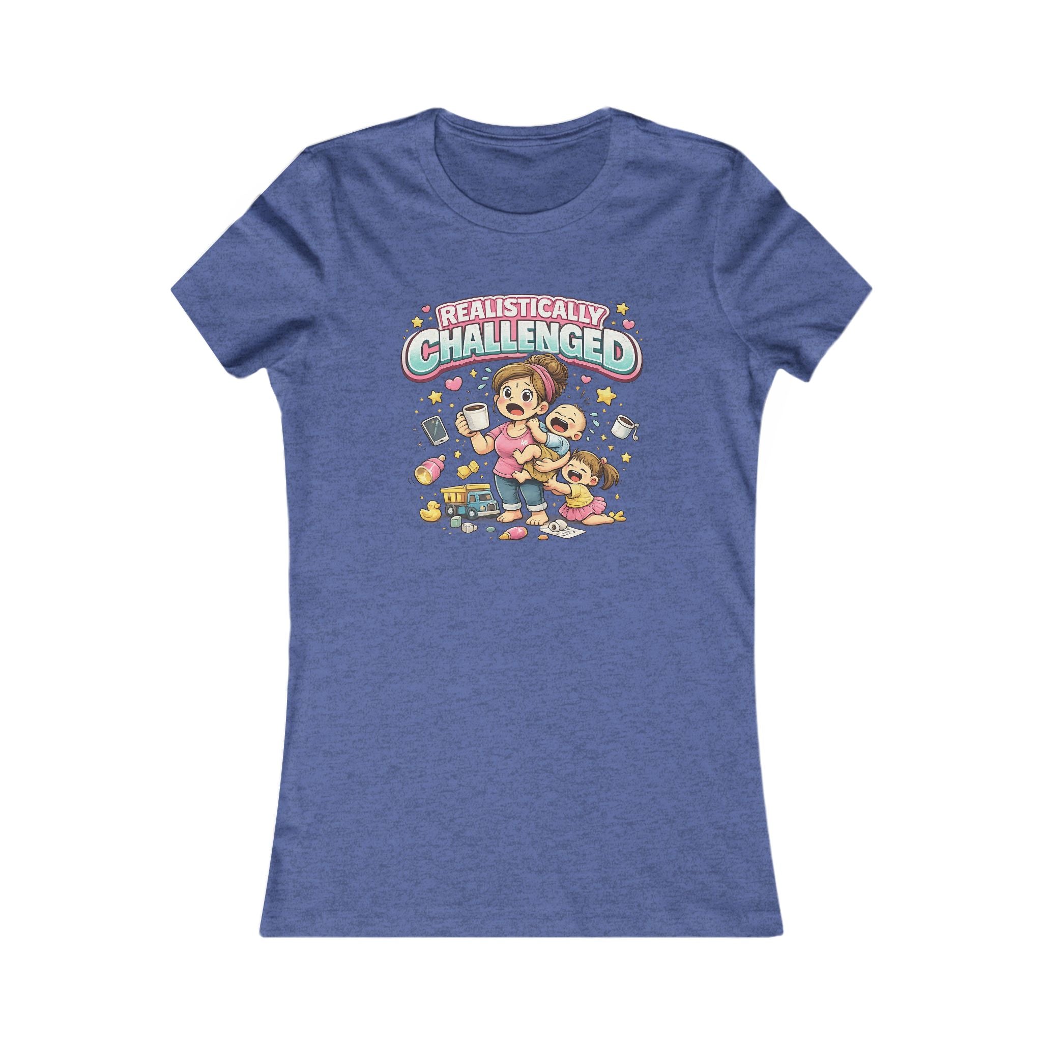 Realistically Challenged Women's Tee – Cute Mom & Kids Funny Graphic Shirt