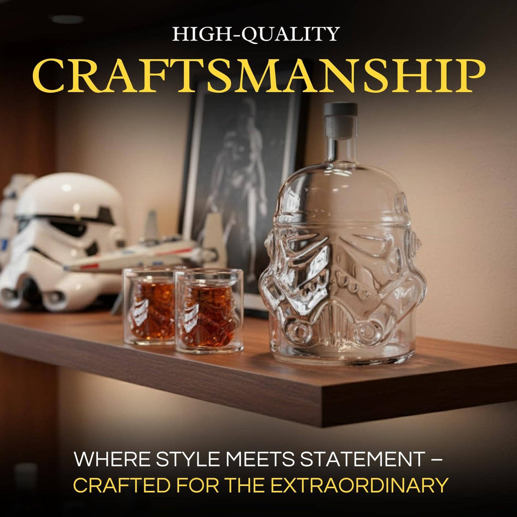Stormtrooper Bottle Decanter,  Star Wars Storm Trooper Set