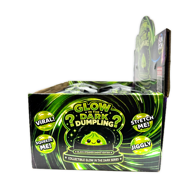 Fun Doh Glow-in-the-Dark Mystery Dumpling Squishy Toy Black