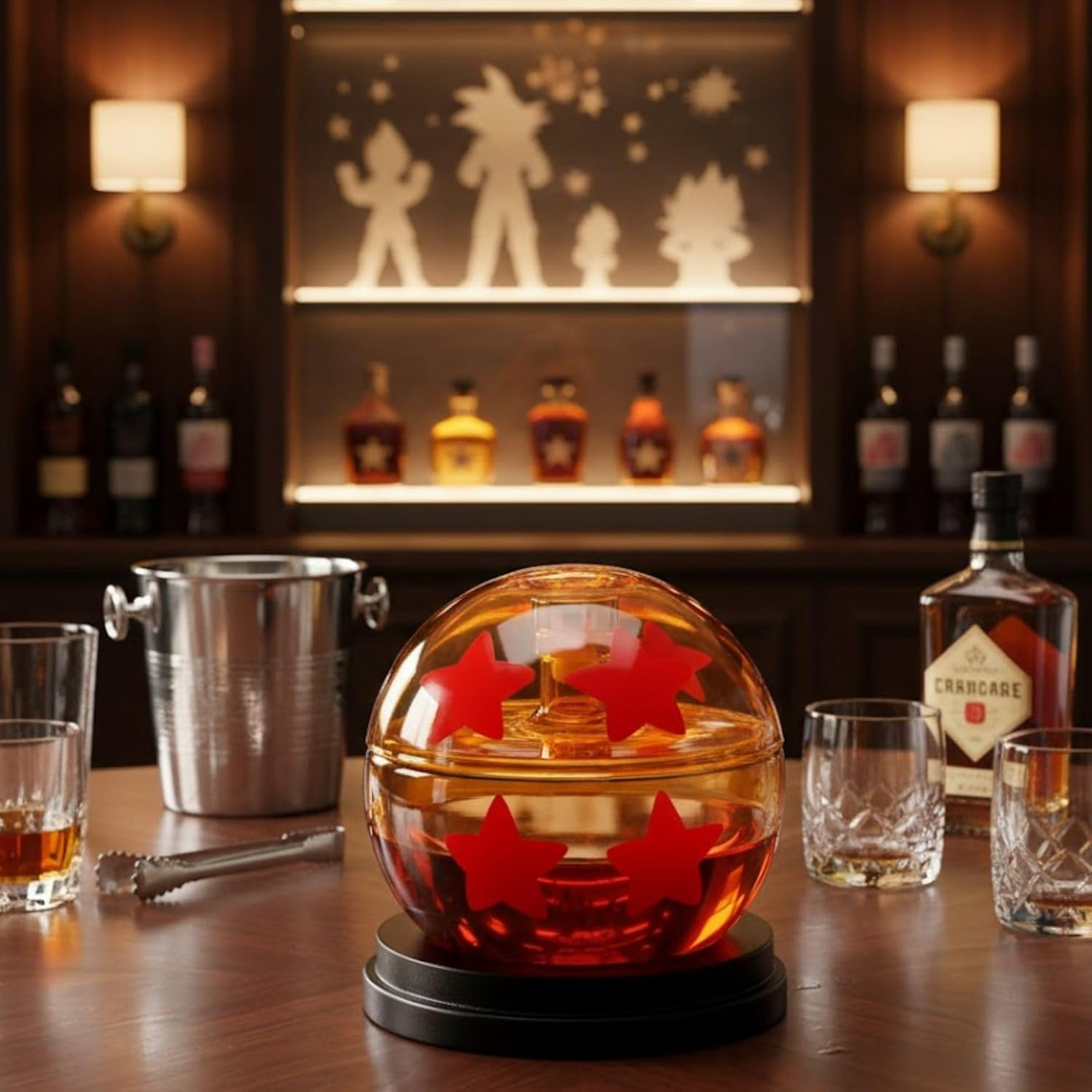 Crystal Glass Stars Balls Dragon Z Ball Decanter 750ml