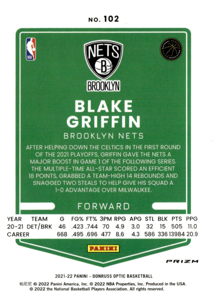 2021-22 Donruss Optic #102 Blake Griffin Target Box Set