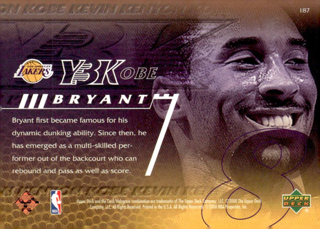 2000-01 Upper Deck #187 Kobe Bryant