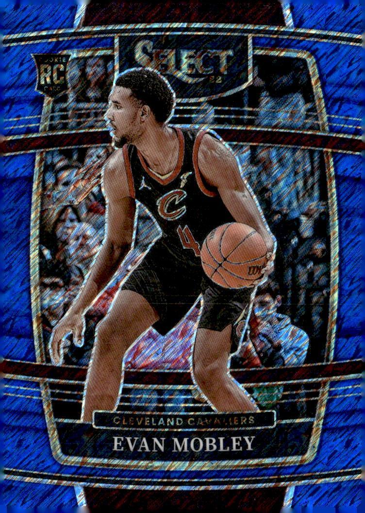2021-22 Panini Select #5 Evan Mobley Blue Shimmer Prizms