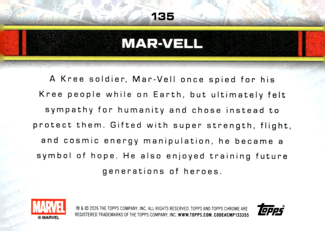 2026 Topps Chrome Marvel Comics #135 Mar-Vell