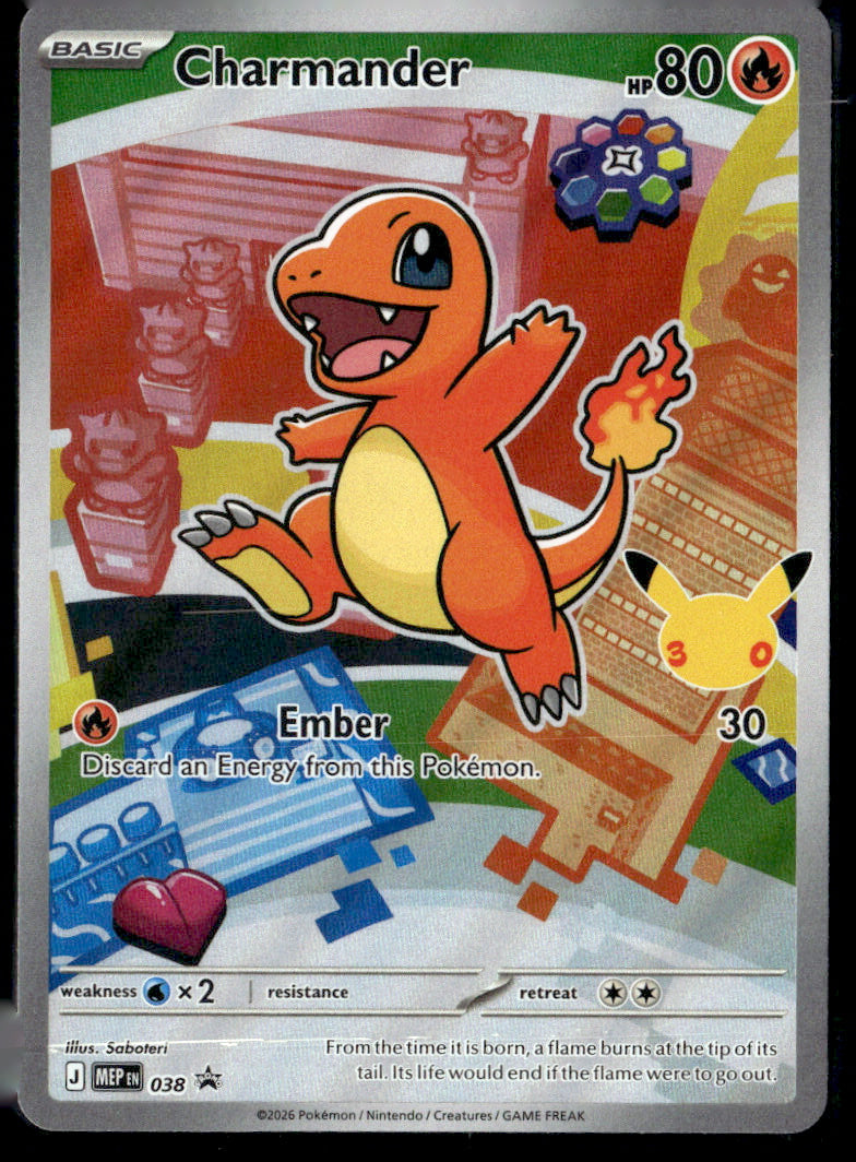 ME: Mega Evolution Promo #038 Charmander Promo, Holo Near Mint or Better A31