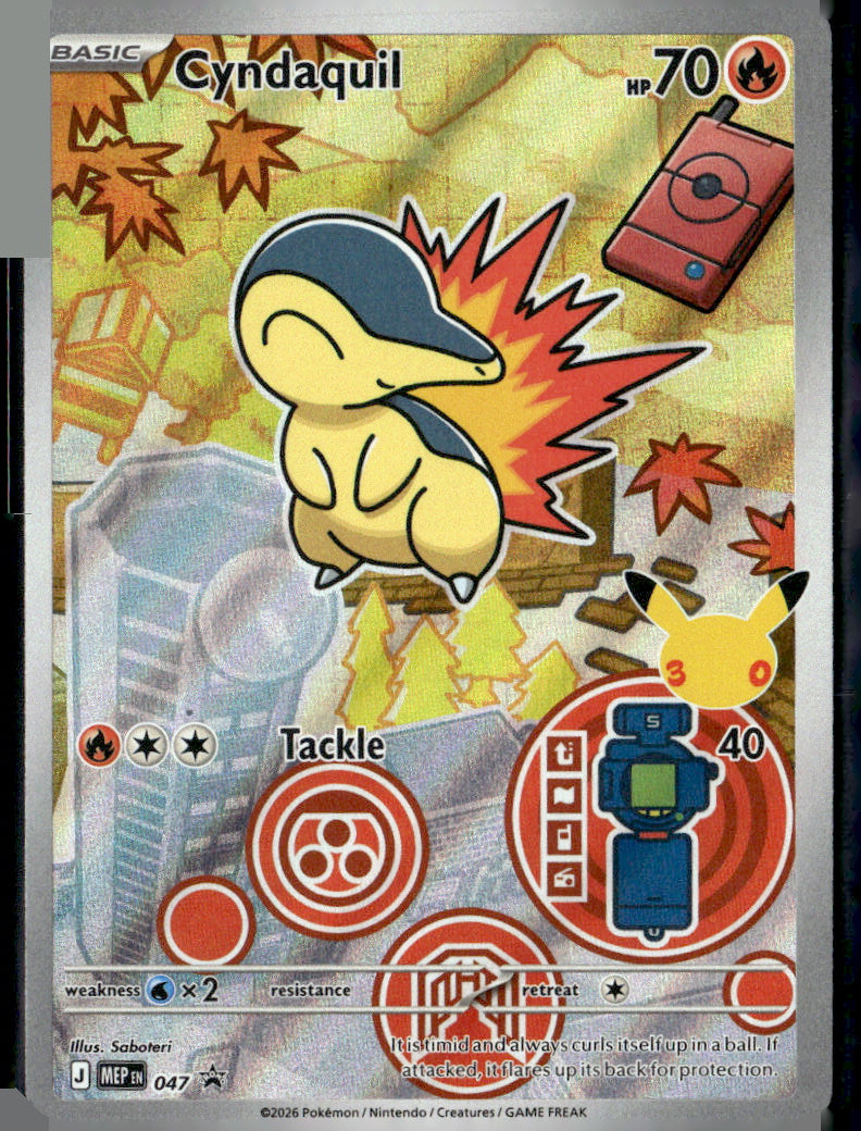 Mega Evolution #47 Cyndaquil Holo, Promo Near Mint or Better A31