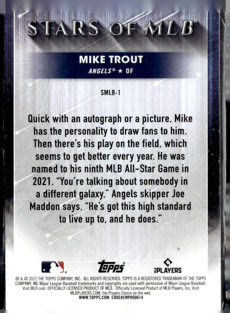 Topps 2022 Topps #SMLB-1 Mike Trout Near Mint or Better A1-4