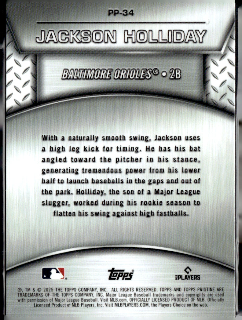 Topps 2025 Topps Pristine #PP-34 Jackson Holliday Near Mint or Better A1-5