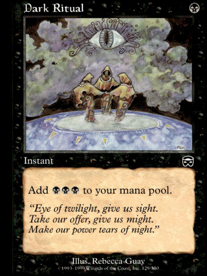 Mercadian Masques #129 Dark Ritual NM A4-1