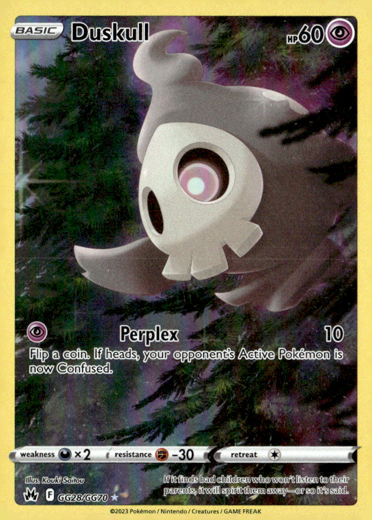 SWSH: Crown Zenith: Galarian Gallery #GG28/GG70 Duskull NM A3-3