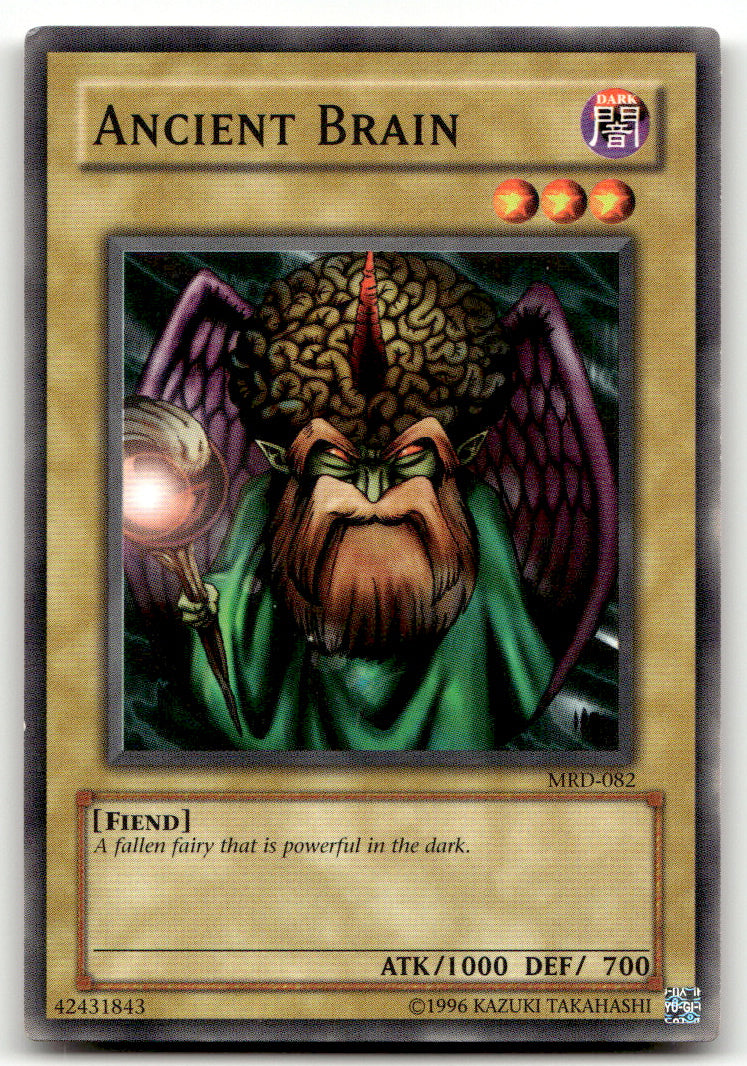 Metal Raiders 1ST ED Yugioh #MRD-082 Ancient Brain NM B1-1