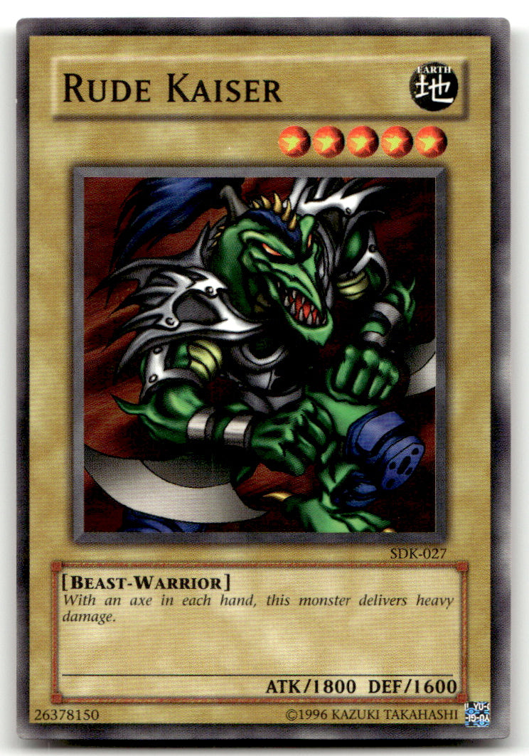 Starter Deck: Kaiba 1ST ED Yugioh #SDK-027 Rude Kaiser NM B1-1