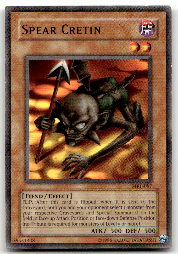 Magic Ruler 1ST ED Yugioh #MRL-087 Spear Cretin NM B1-1