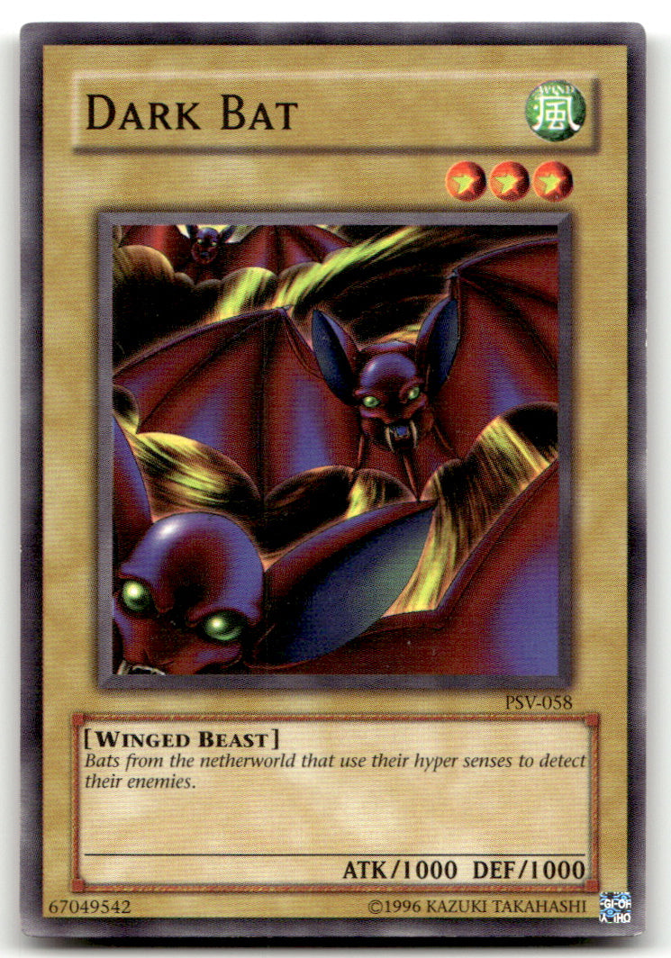 Pharaoh's Servant 1ST ED Yugioh #PSV-058 Dark Bat NM B1-1