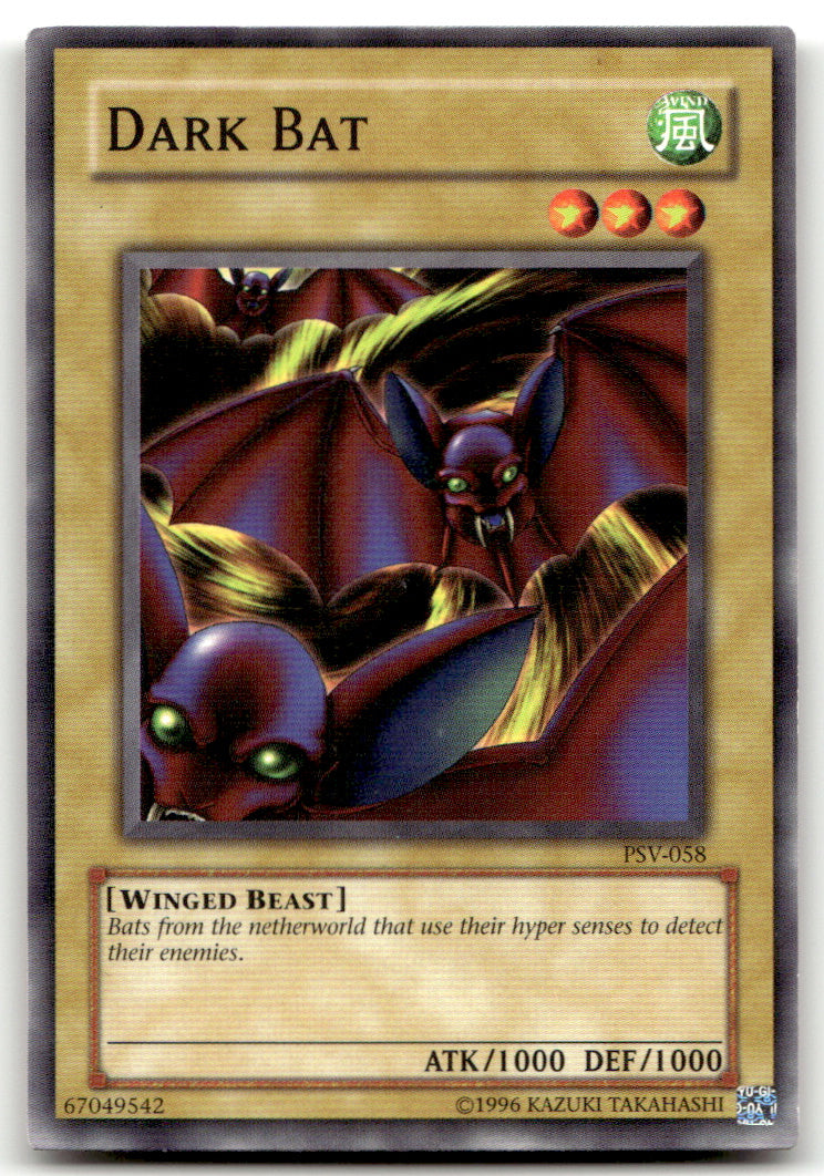 Pharaoh's Servant 1ST ED Yugioh #PSV-058 Dark Bat NM B1-1