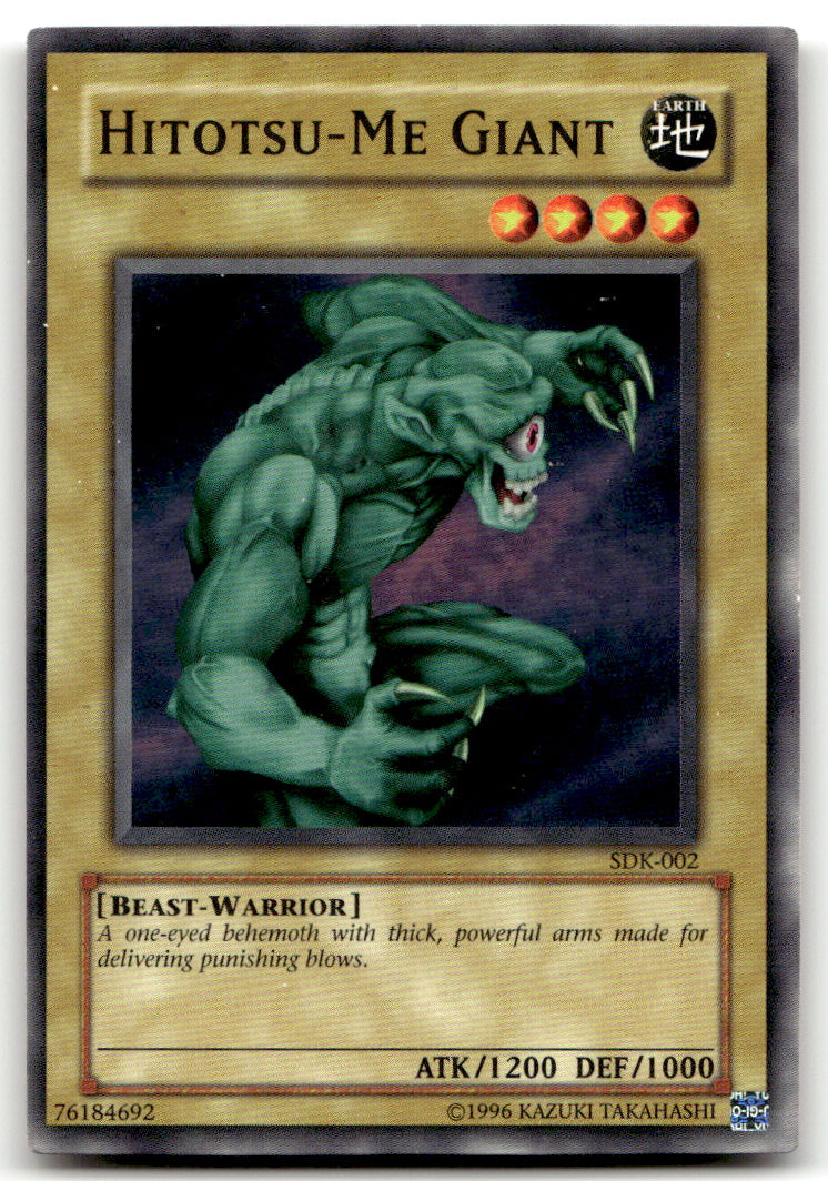 Starter Deck: Kaiba 1ST ED Yu-gi-oh! #SDK-002 Hitotsu-Me Giant NM B1-2