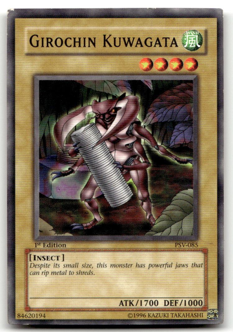 Pharaoh's Servant 1ST ED Yu-gi-oh! #PSV-085 Girochin Kuwagata NM B1-2