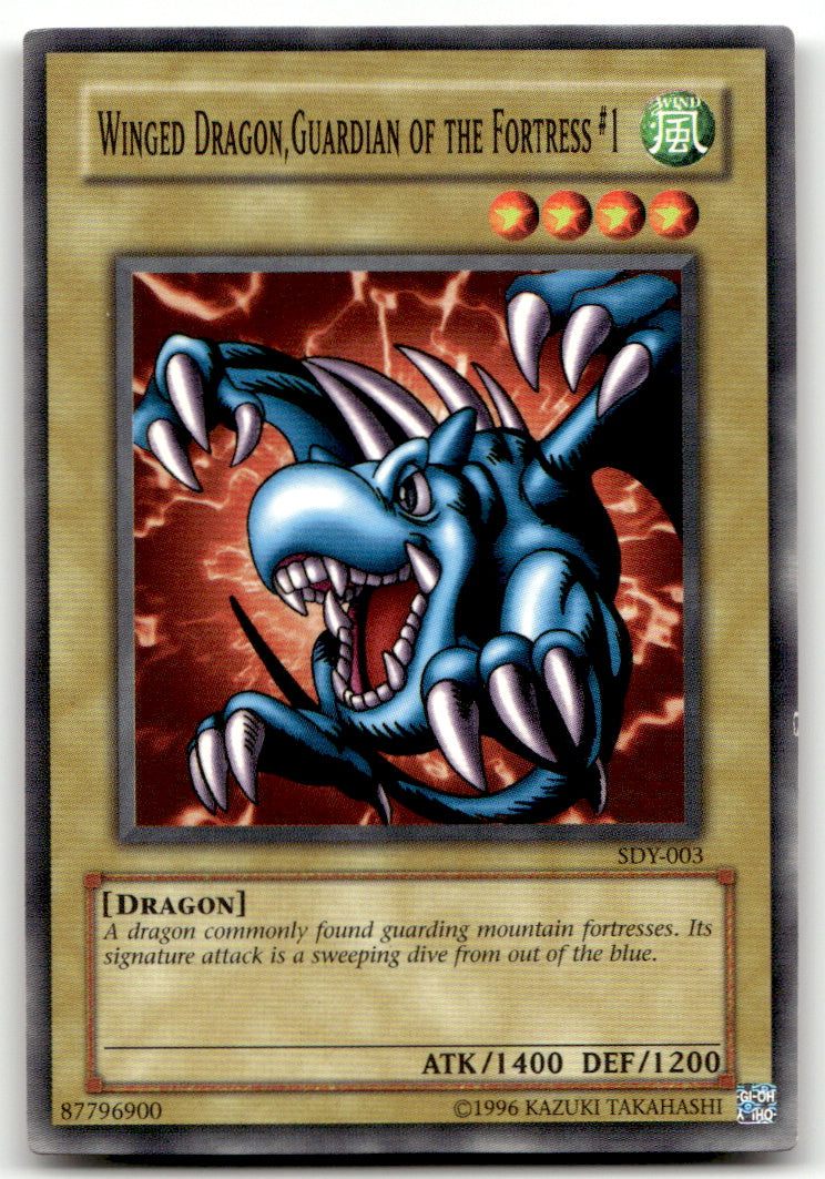 Starter Deck: 1ST ED Yu-gi-oh! #SDY-003 Winged Dragon,  #1 NM B1-2
