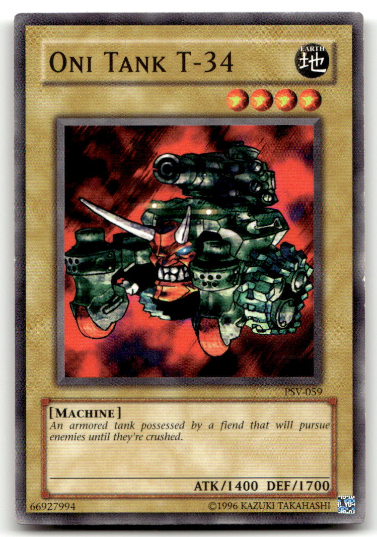Pharaoh's Servant 1ST ED Yu-gi-oh! #PSV-059 Oni Tank T-34 NM B1-2