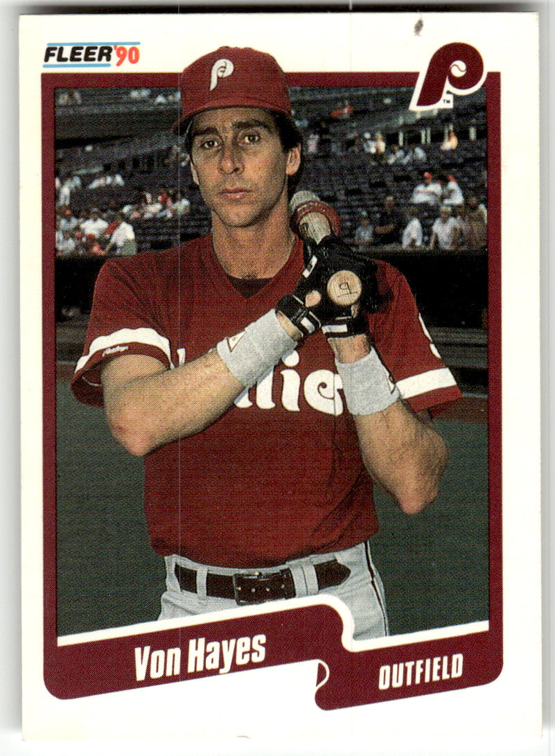 Fleer #559 Von Hayes Phillies Near Mint or Better A1-6