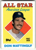 Topps #386 Don Mattingly Yankees Near Mint or Better A1-6