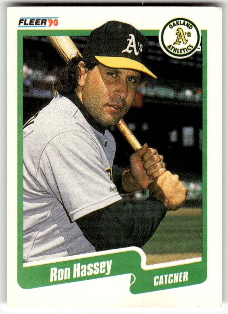 Fleer #8 Ron Hassey Athletics Near Mint or Better A1-6