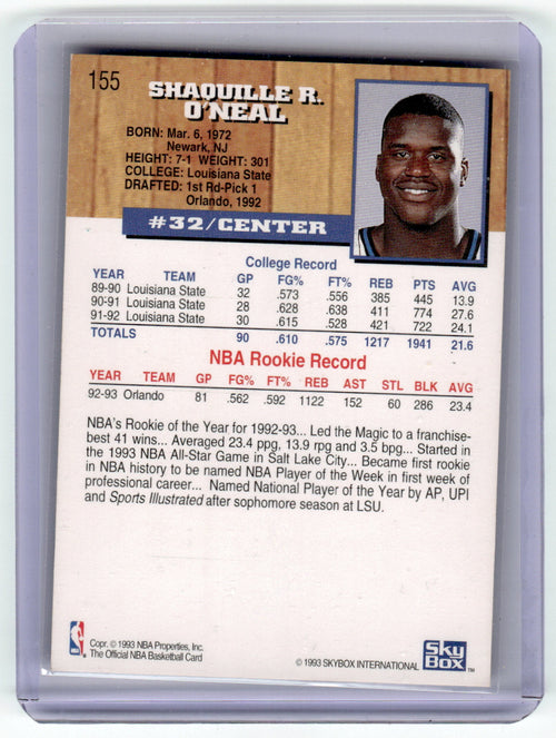 #155 Shaquille O'Neal Magic Near Mint or Better A1-7