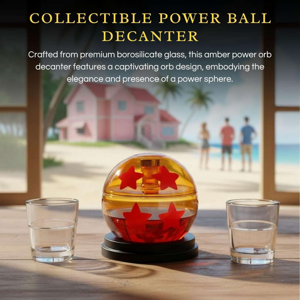 Crystal Glass Stars Balls Dragon Z Ball Decanter 750ml
