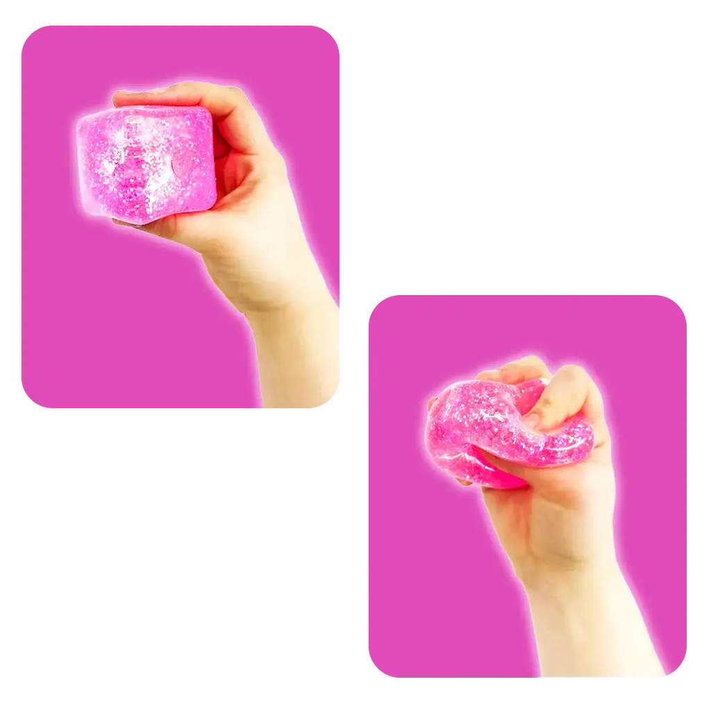 Fun Doh Squish & Squeeze Sparkle Cube Fidget Toy