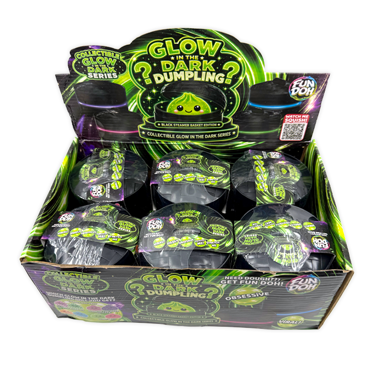 Fun Doh Glow-in-the-Dark Mystery Dumpling Squishy Toy Black
