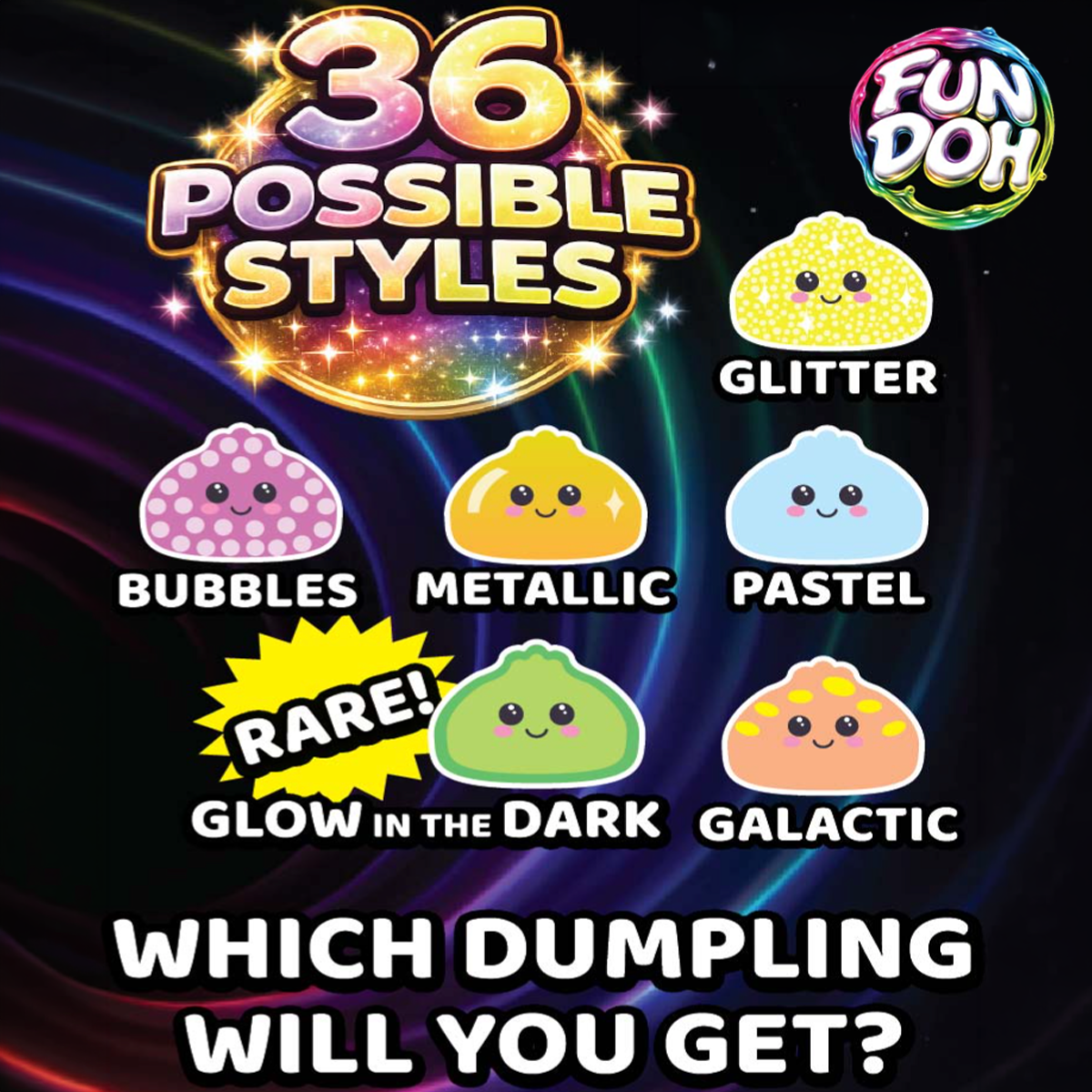 Fun Doh Ultra-Rare Mystery Dumpling Squishy Toy