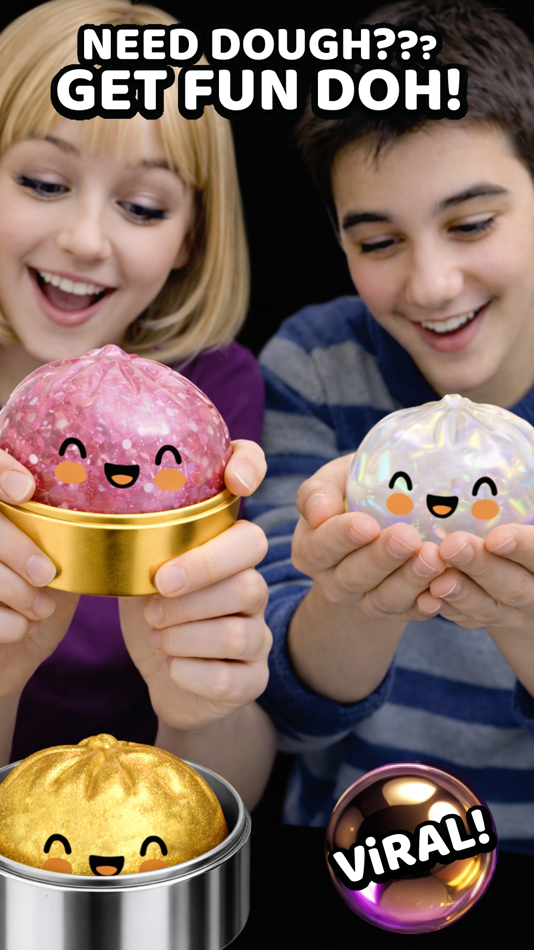 Fun Doh Ultra-Rare Mystery Dumpling Squishy Toy