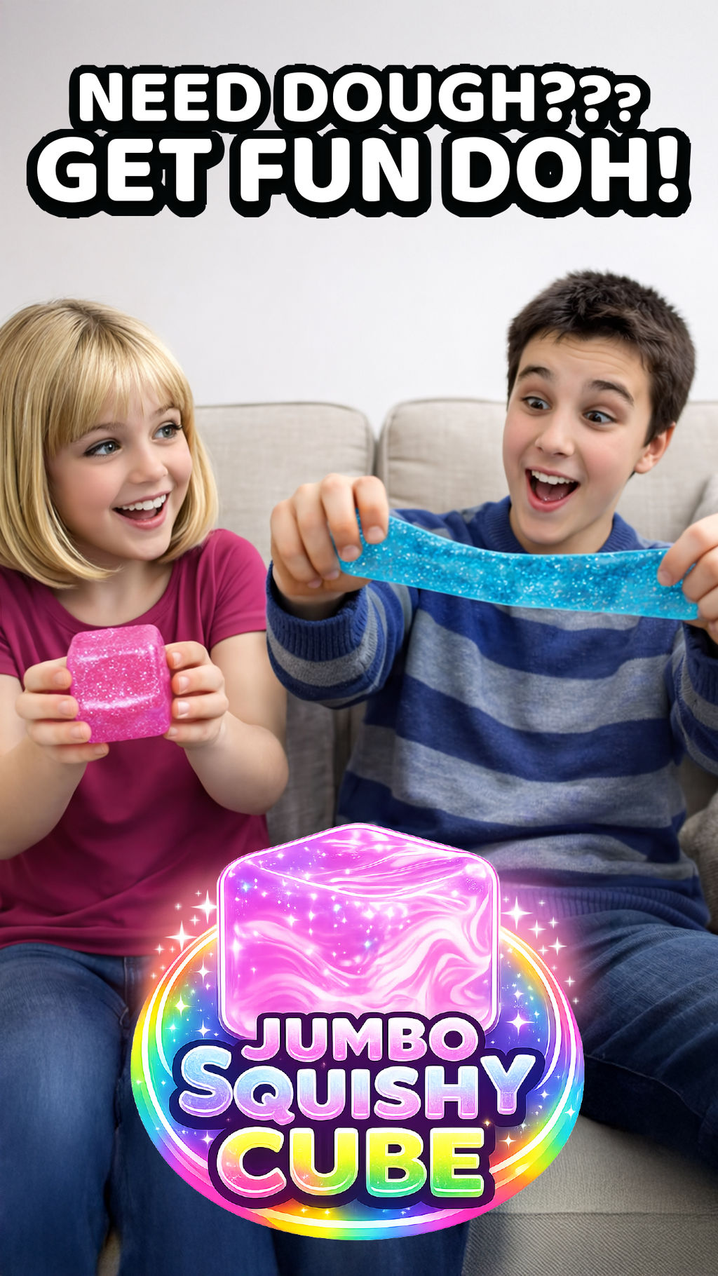 Fun Doh JUMBO Squishy Cube Assortment