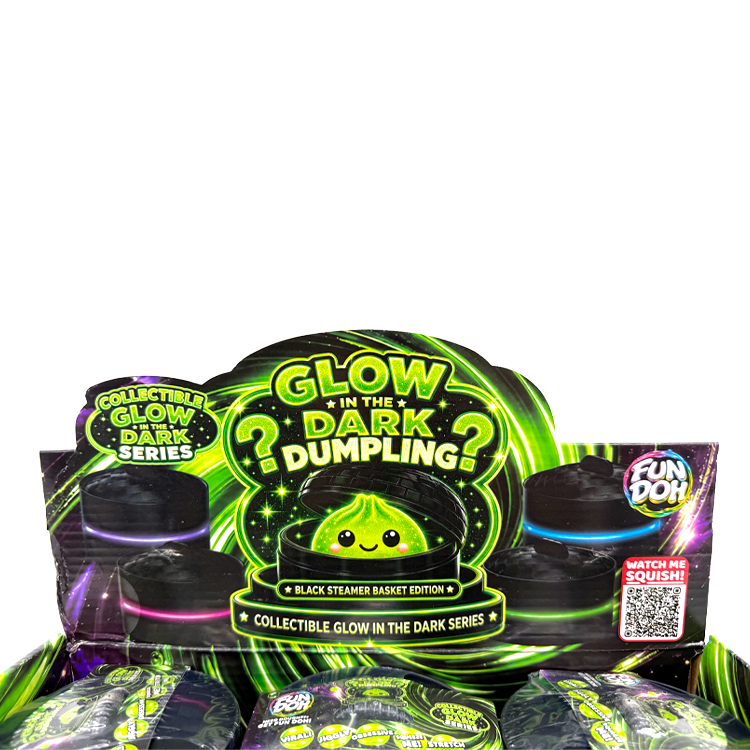Fun Doh Glow-in-the-Dark Mystery Dumpling Squishy Toy Black