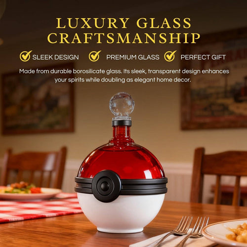 Monster Trainer Capture Sphere Whiskey, Wine Decanter Red