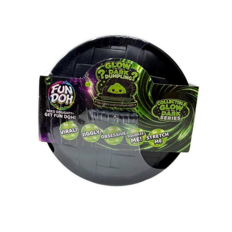 Fun Doh Glow-in-the-Dark Mystery Dumpling Squishy Toy Black
