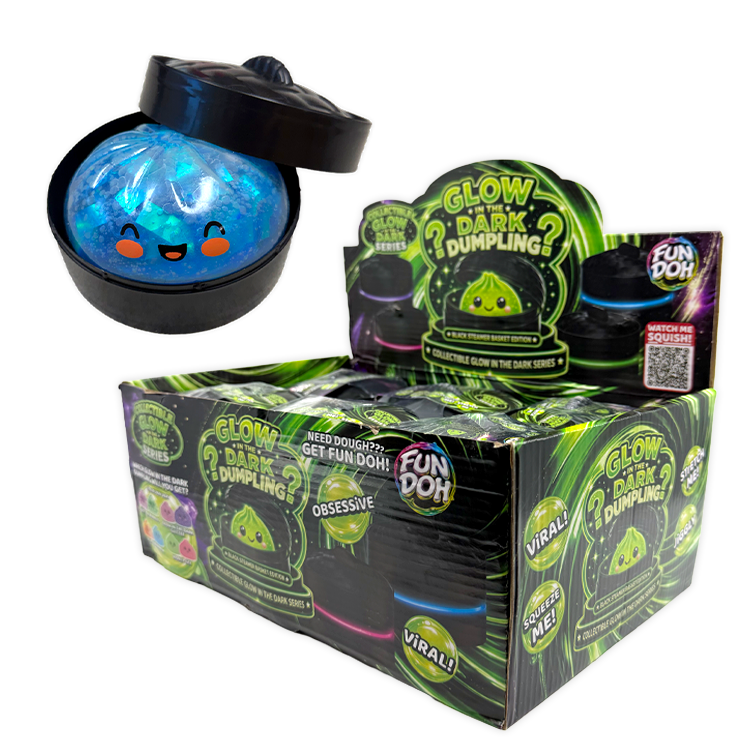 Fun Doh Glow-in-the-Dark Mystery Dumpling Squishy Toy Black